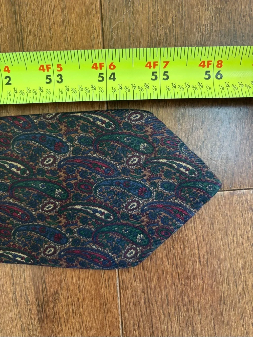 Oscar de la Renta Teal, Burgundy and Navy Paisley Silk Tie